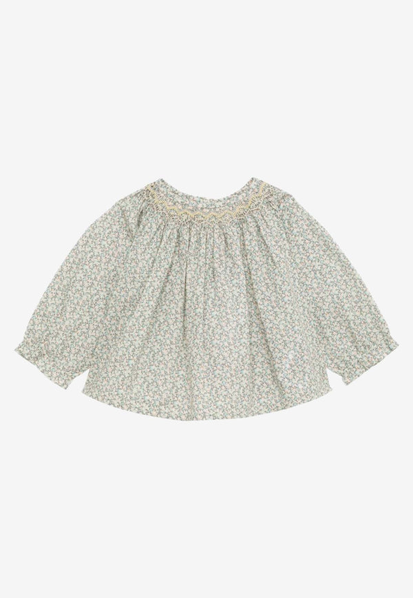 Baby Girls Long-Sleeved Floral Blouse