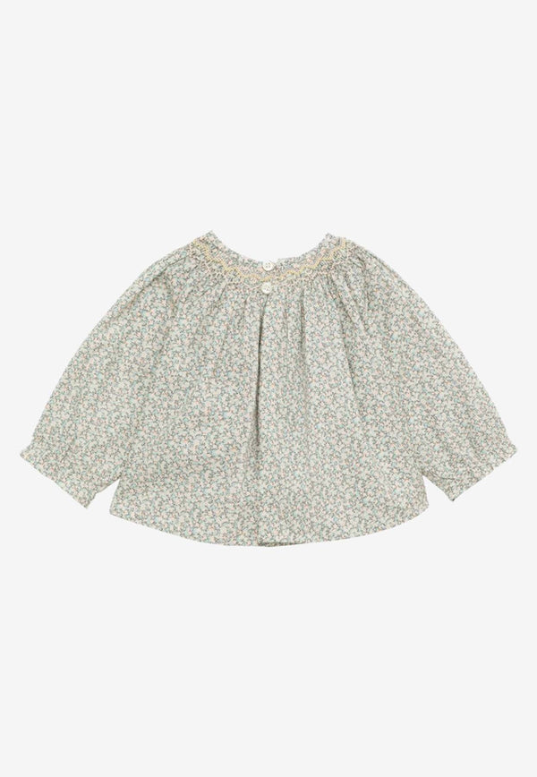 Baby Girls Long-Sleeved Floral Blouse