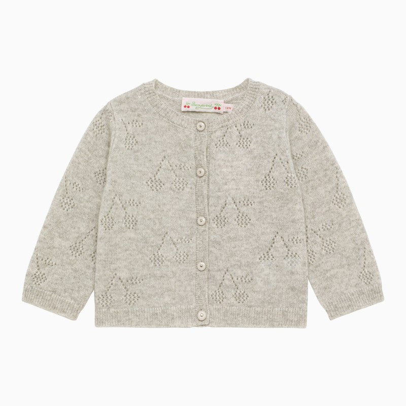 Babies Openwork Cherries Cashmere Cardigan