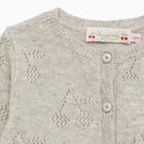 Babies Openwork Cherries Cashmere Cardigan