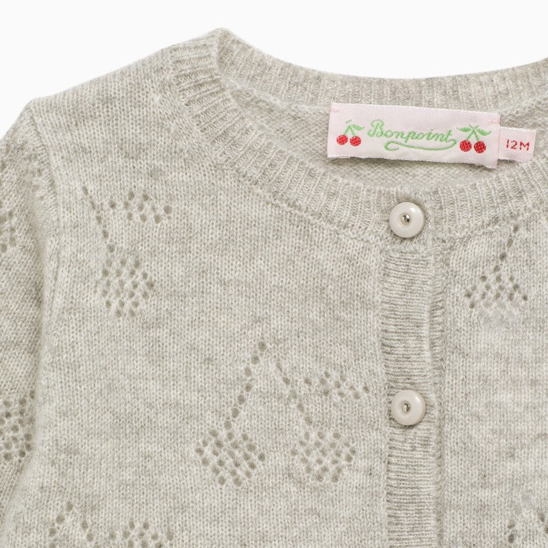 Babies Openwork Cherries Cashmere Cardigan