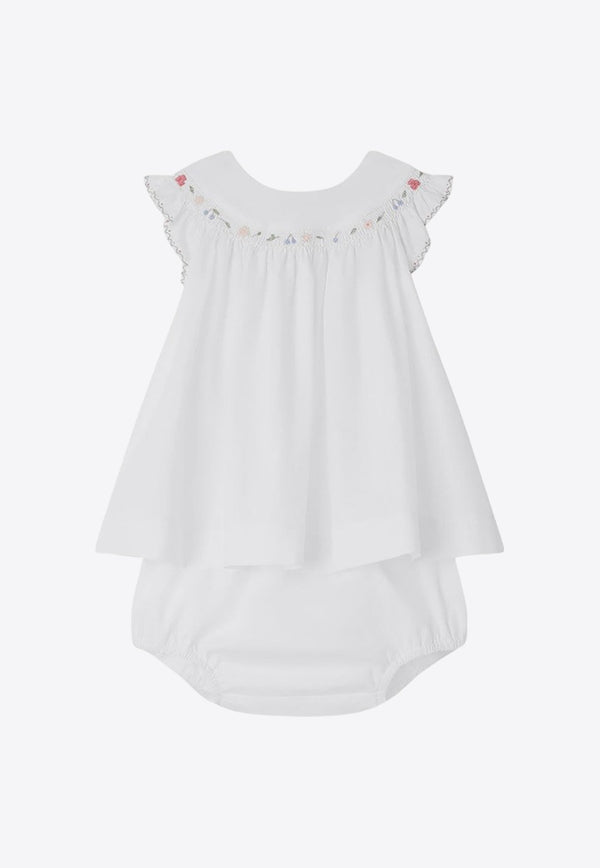 Baby Girls Amantine Floral Embroidered Dress