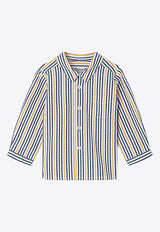 Baby Boys Malo Striped Long-Sleeved Shirt