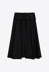 Taffeta Midi Skirt