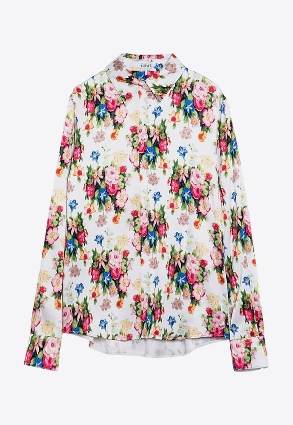 Floral Print Silk Shirt