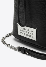 Logo Patch Leather Bucket Bag