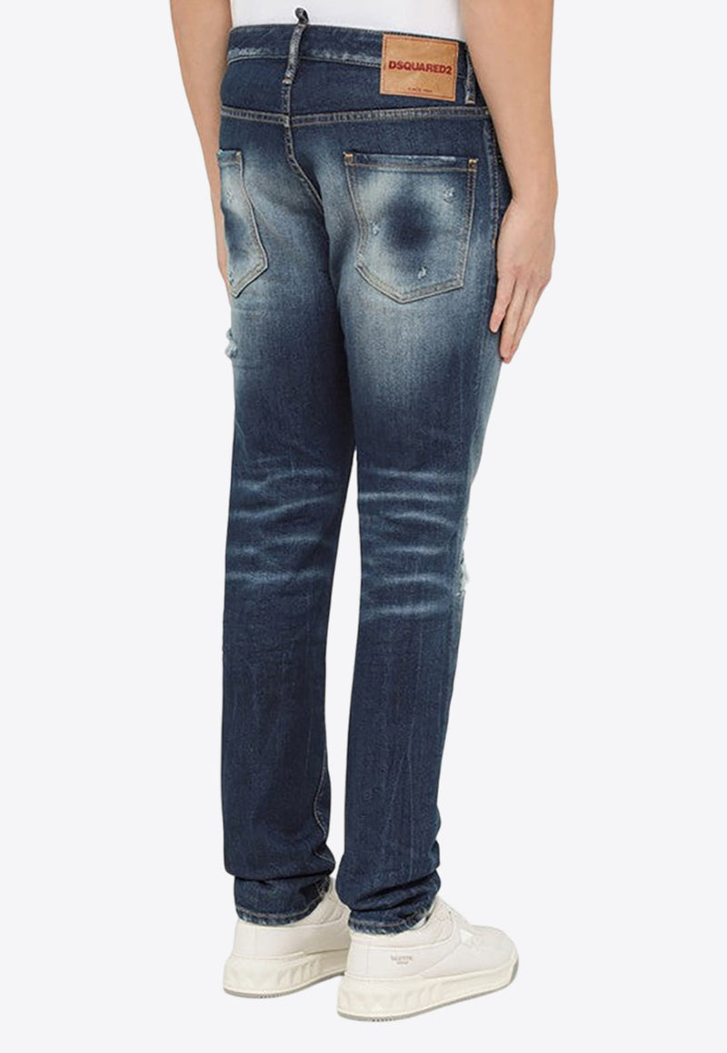 Distressed Washed Jeans