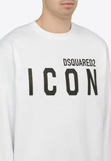 Icon Print Crewneck Sweatshirt