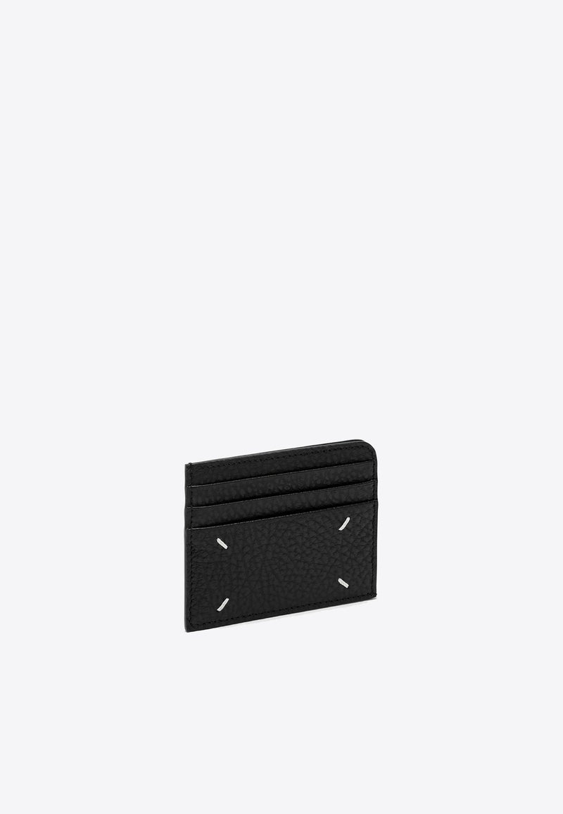 Four-Stitch Grained Leather Cardholder