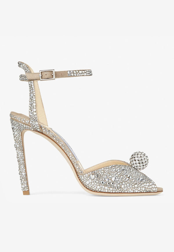 Sacora 100 Crystal-Embellished Suede Sandals