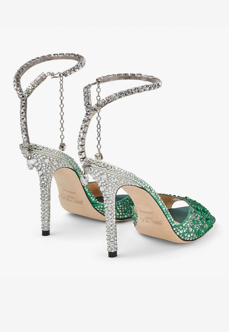 Saeda 100 Crystal-Embellished Sandals