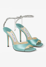 Saeda 100 Crystal-Embellished Satin Sandals