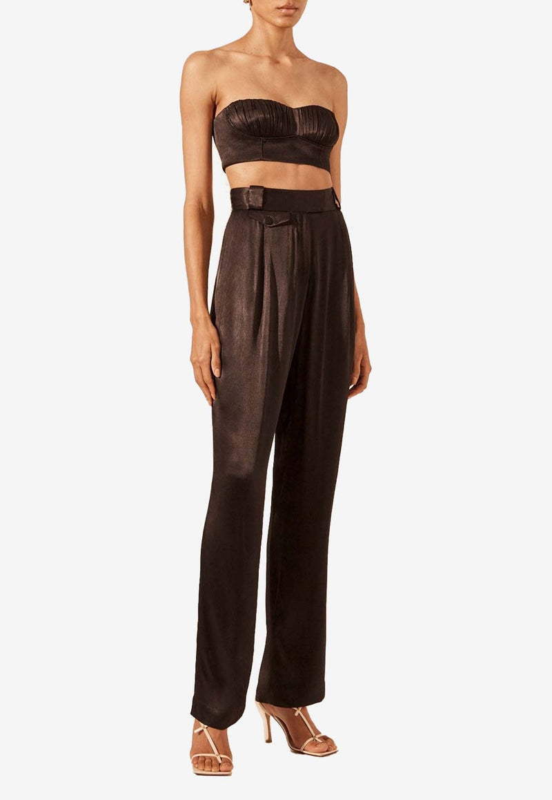 La Lune High-Waist Tailored Pants