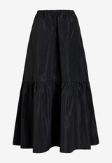 Tiered Maxi A-line Skirt