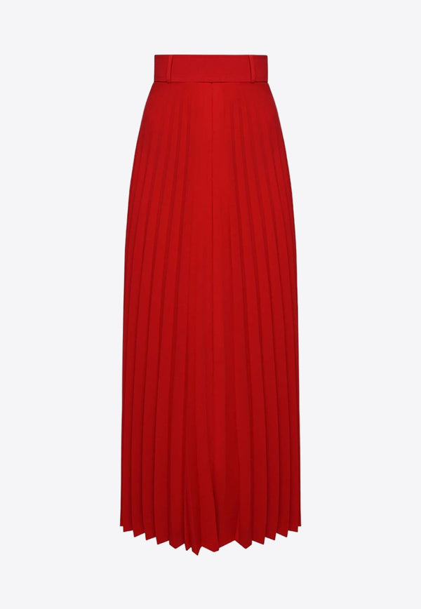 Maxi Pleated Belted Skirt