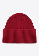 Wool-Blend Ribbed Beanie