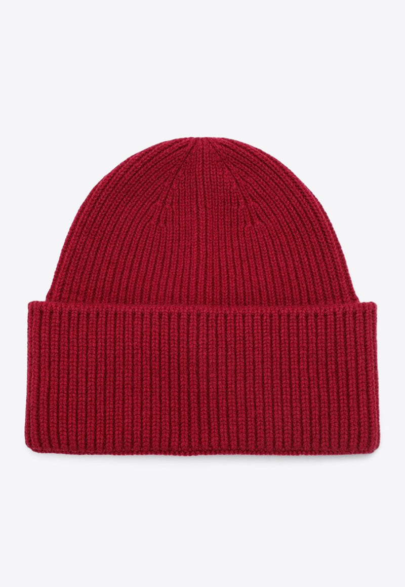 Wool-Blend Ribbed Beanie