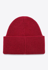 Wool-Blend Ribbed Beanie