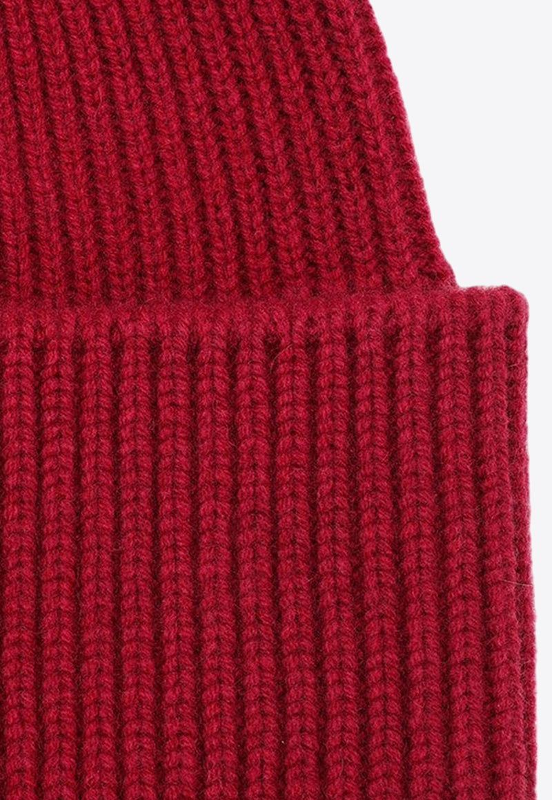 Wool-Blend Ribbed Beanie