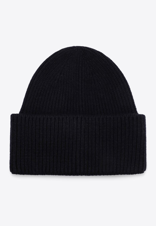 Wool-Blend Ribbed Beanie