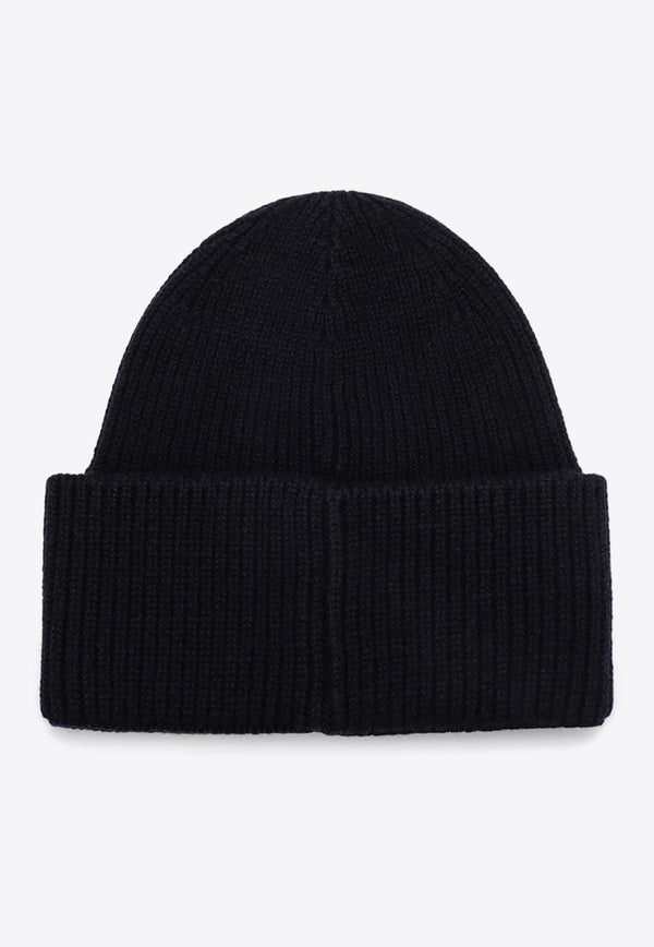 Wool-Blend Ribbed Beanie