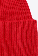 Wool-Blend Ribbed Beanie