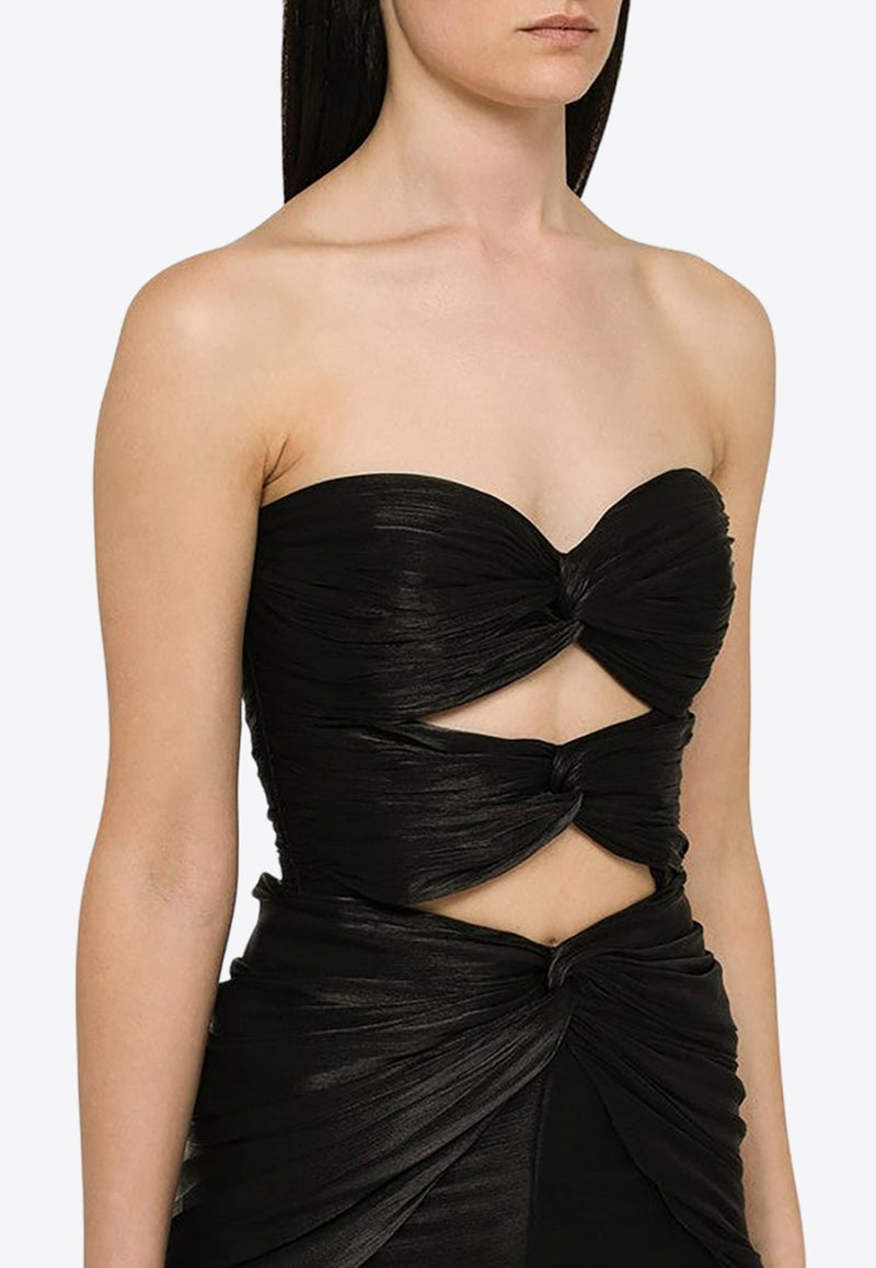 Brigitta Strapless Cut-Out Gown