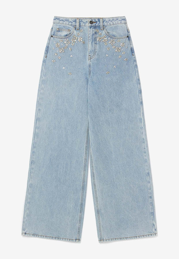 Crystal-Embellished Jeans