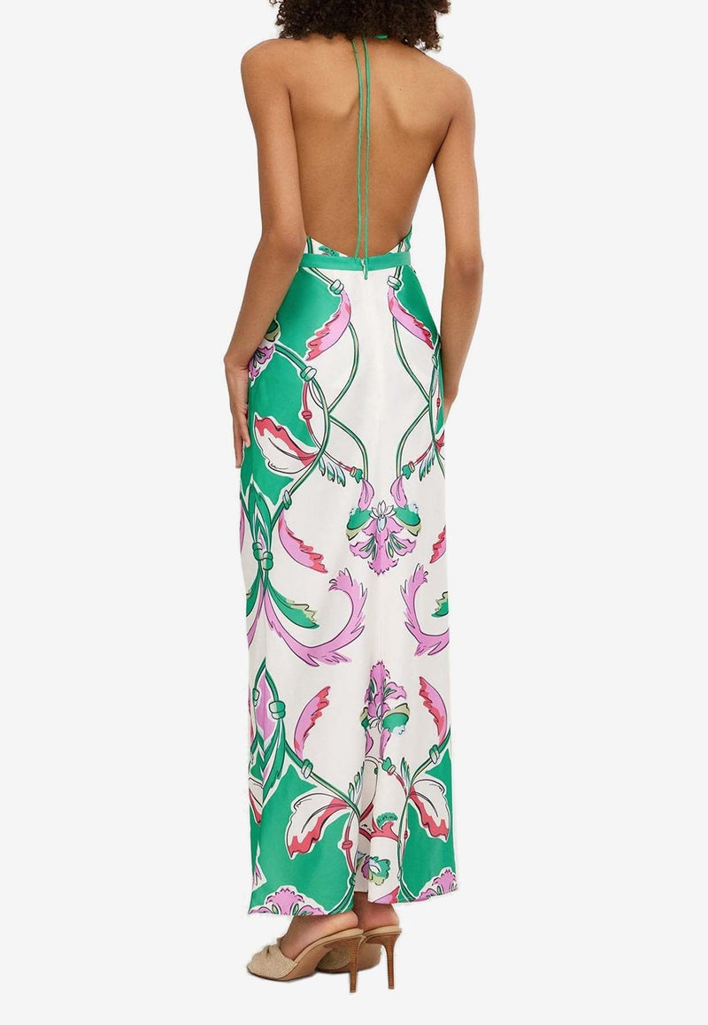 Kianna High-Rise Printed Maxi Skirt