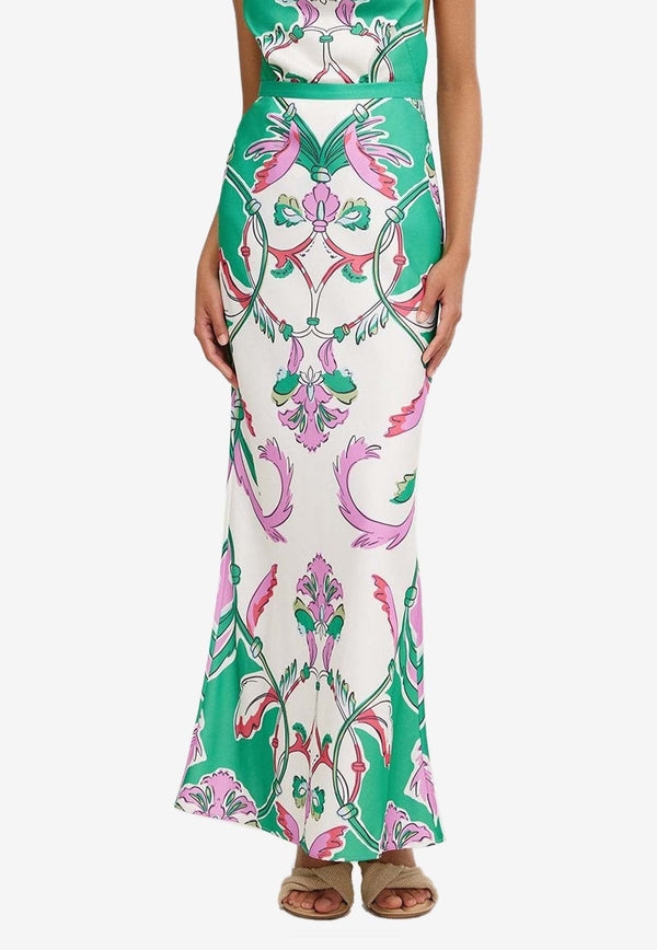 Kianna High-Rise Printed Maxi Skirt