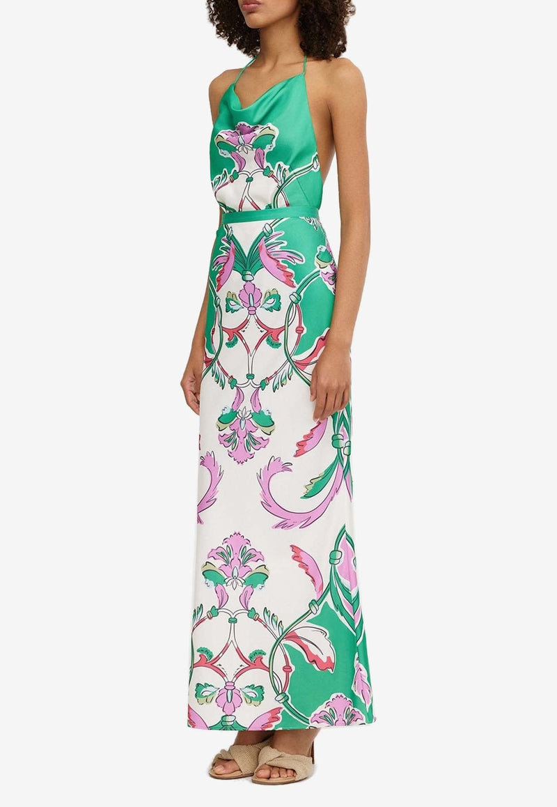 Kianna High-Rise Printed Maxi Skirt