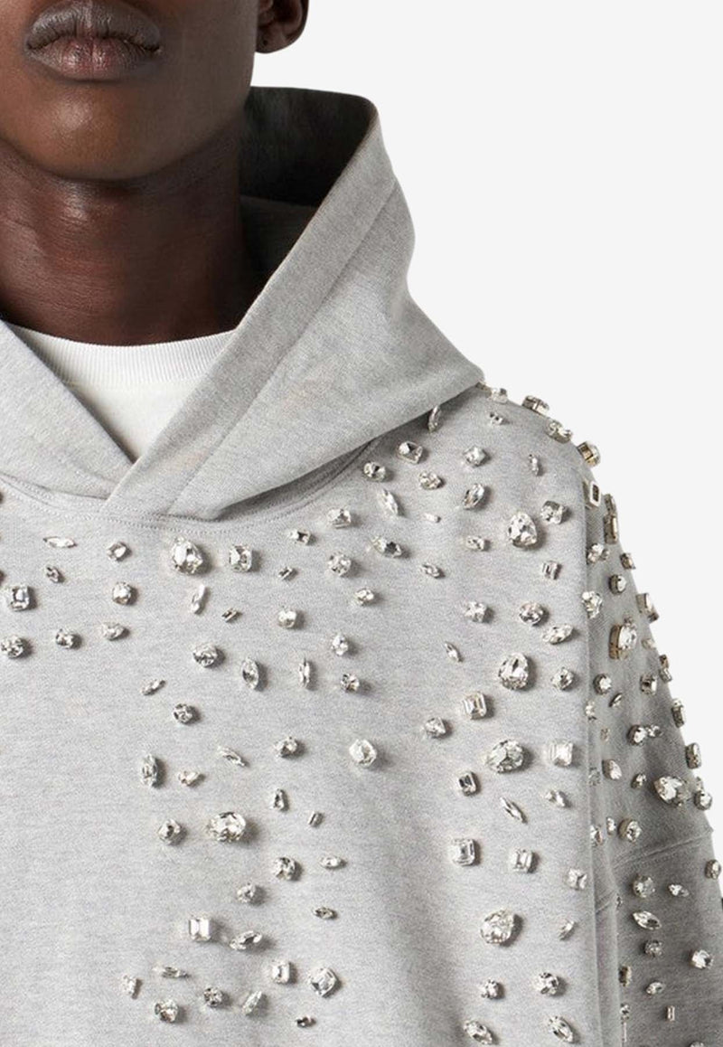 Crystal-Embroidered Hoodie