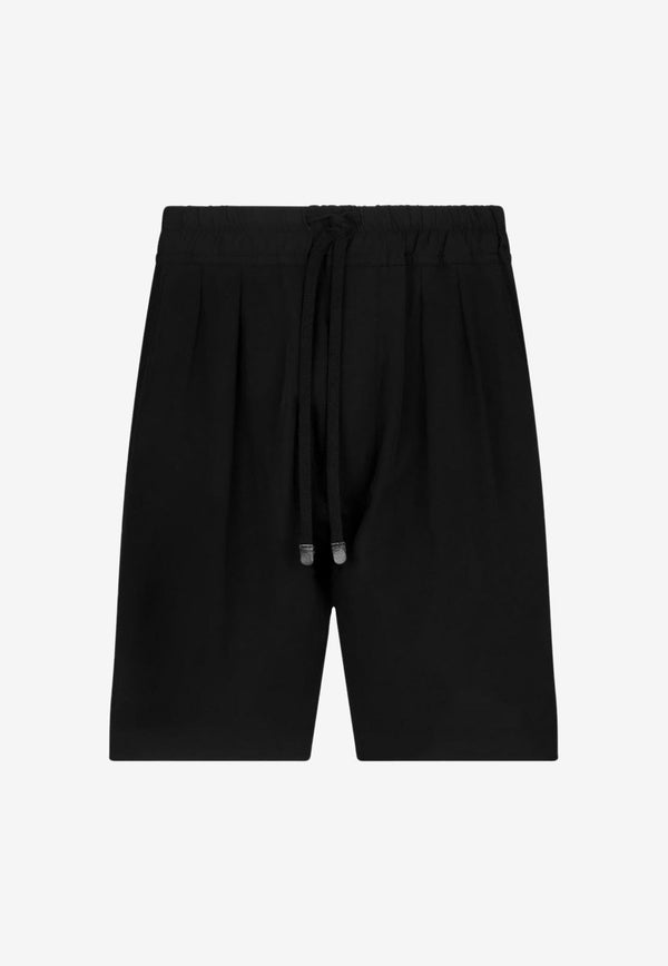 Pleated Drawstring Shorts