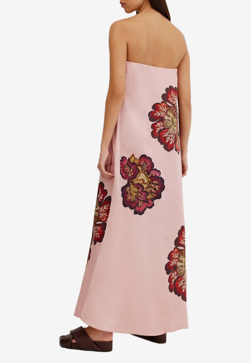 Roise Strapless Floral Dress