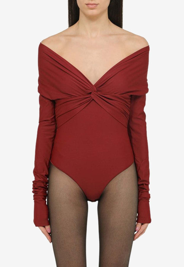 Long-Sleeved Knotted Bodysuit