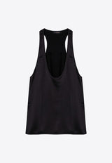 Satin U-neck Tank Top