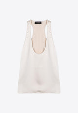 Satin U-neck Tank Top