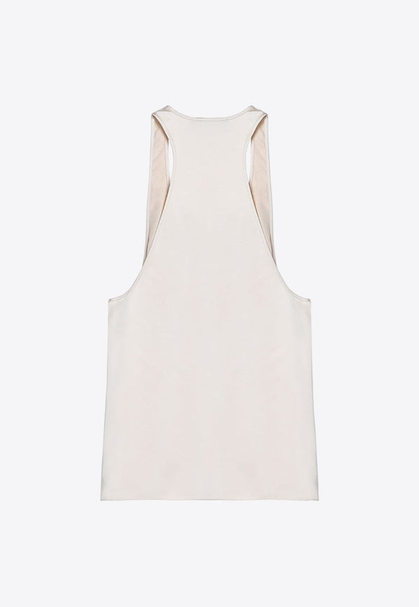 Satin U-neck Tank Top