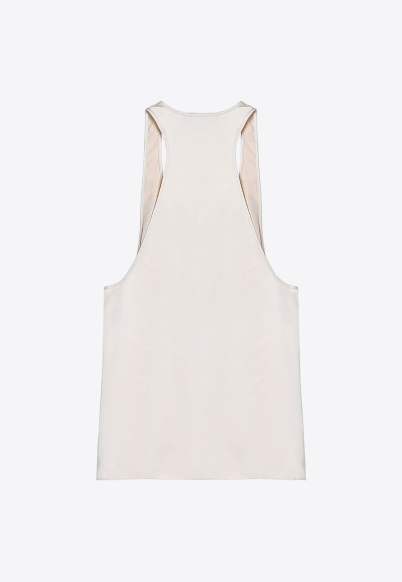 Satin U-neck Tank Top