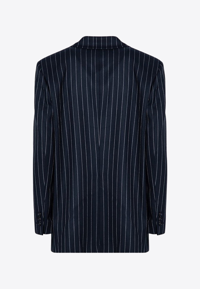 Single-Breasted Pinstripe Blazer