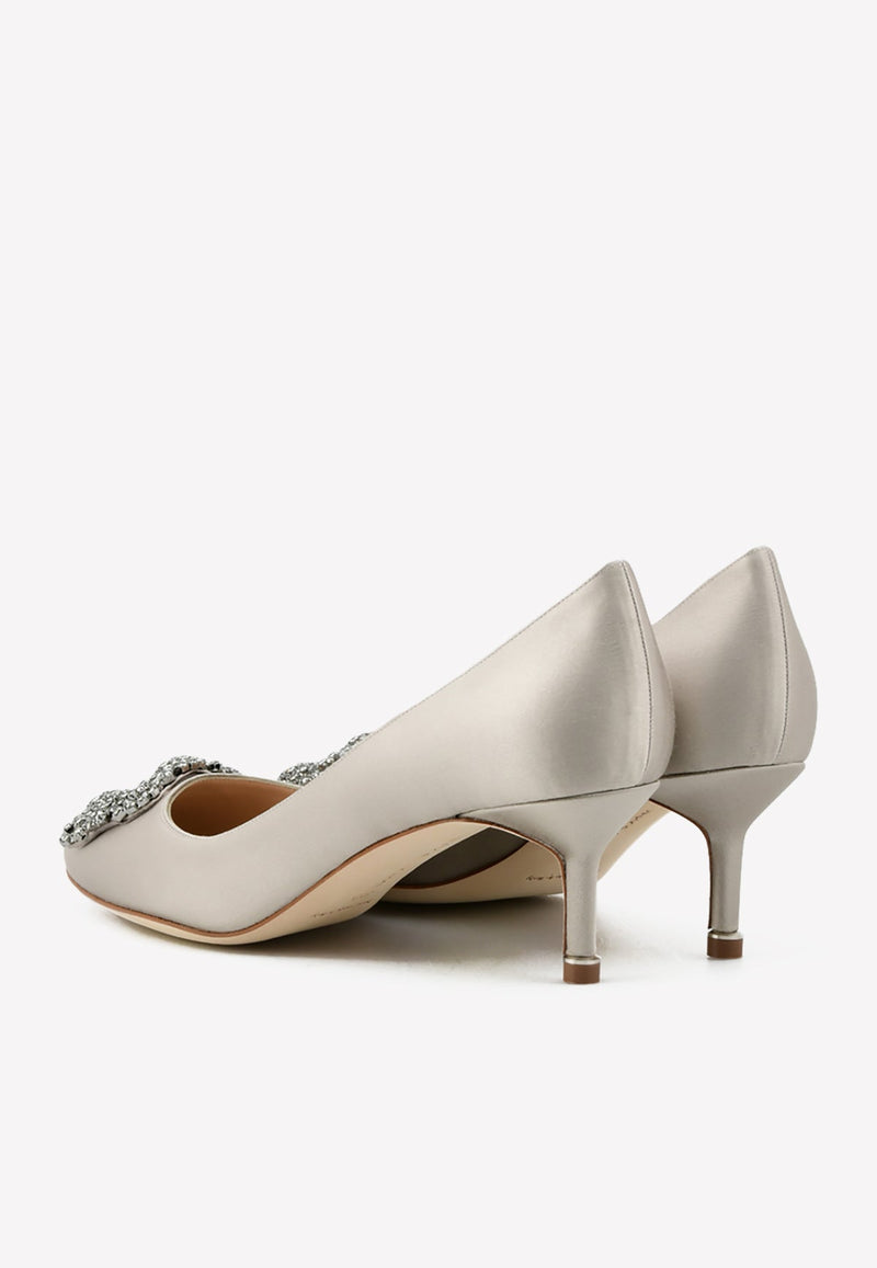 Hangisi 50 Satin Pumps with FMC Crystal Buckle