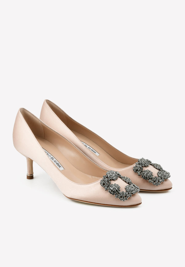 Hangisi 50 Satin Pumps with FMC Crystal Buckle