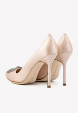 Hangisi 105 Satin Pumps with FMC Crystal Buckle