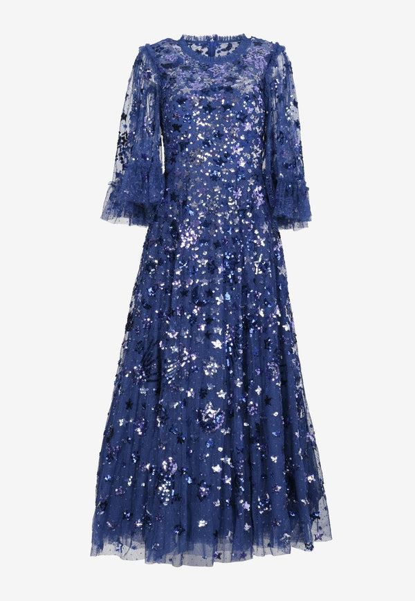 Constellation Sequined Ankle Gown