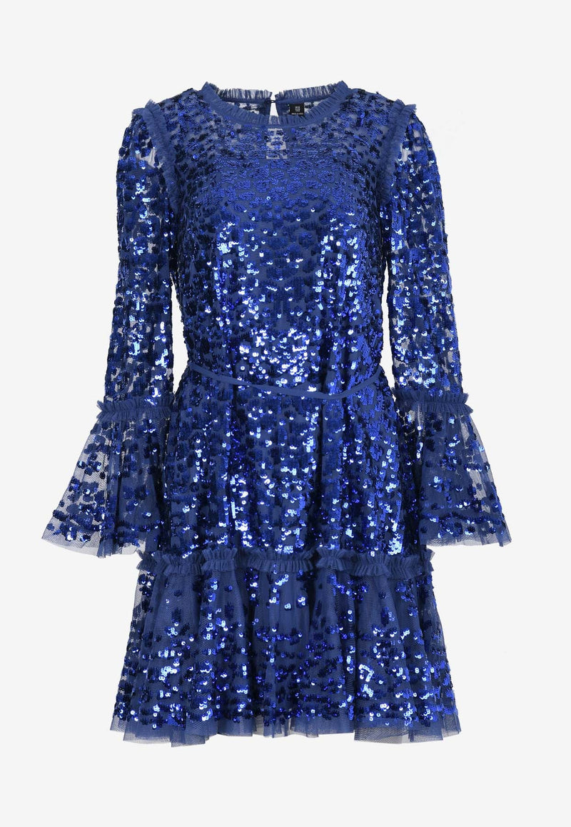 Annie Sequin Embellished Mini Dress