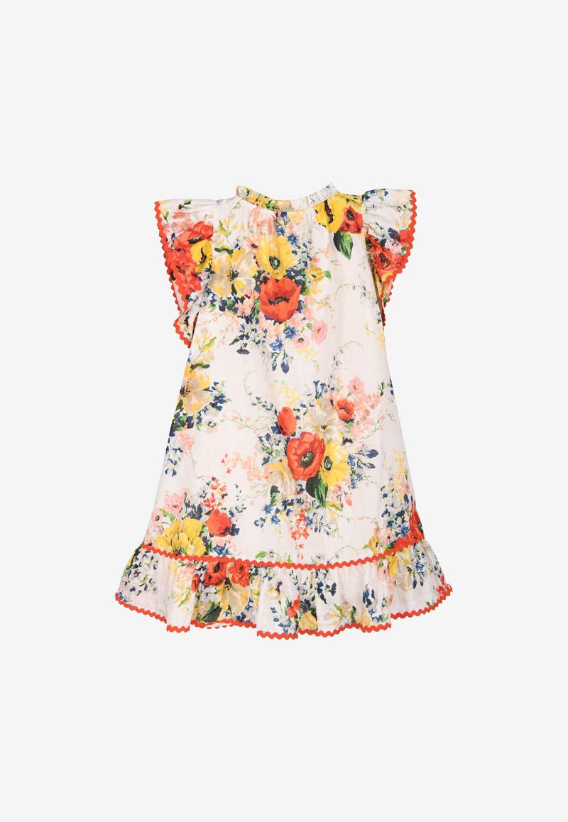 Girls Alight Floral Frill Dress