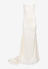 Corset-Style Strapless Gown