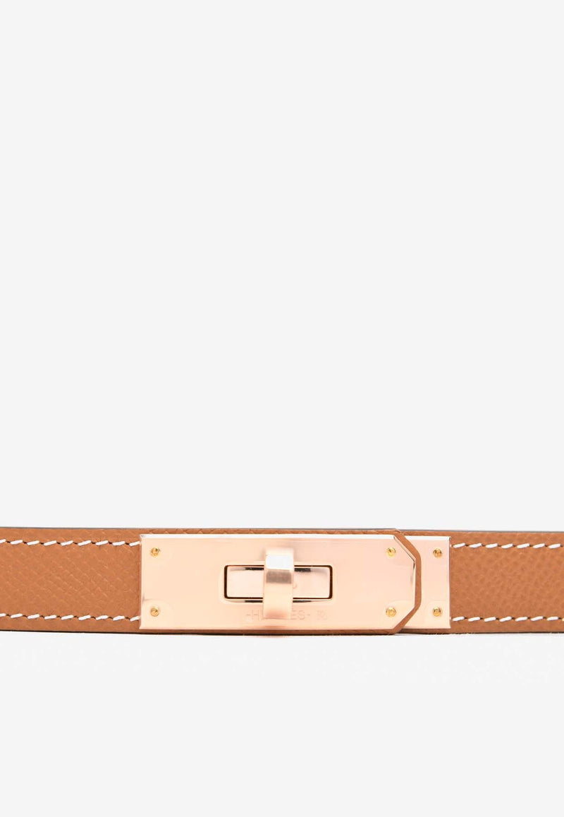 Kelly 18 Epsom Calfskin Belt with Rose Gold Buckle