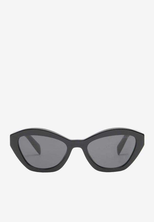 Logo Print Geometric Sunglasses