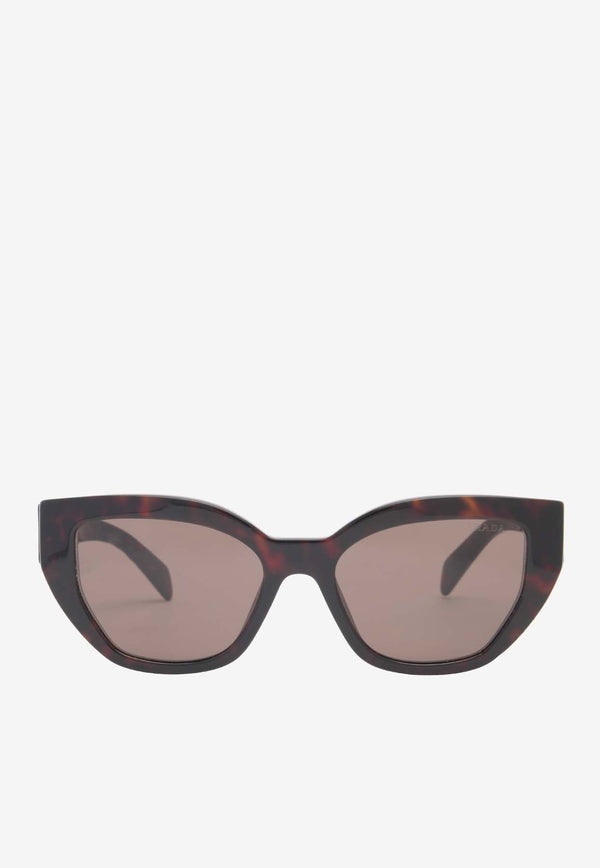 Logo Print Geometric Sunglasses